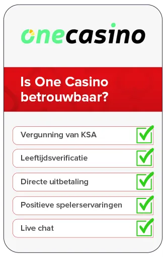 Is One Casino betrouwbaar?