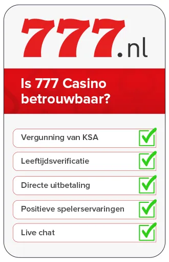 Is Casino 777 betrouwbaar?