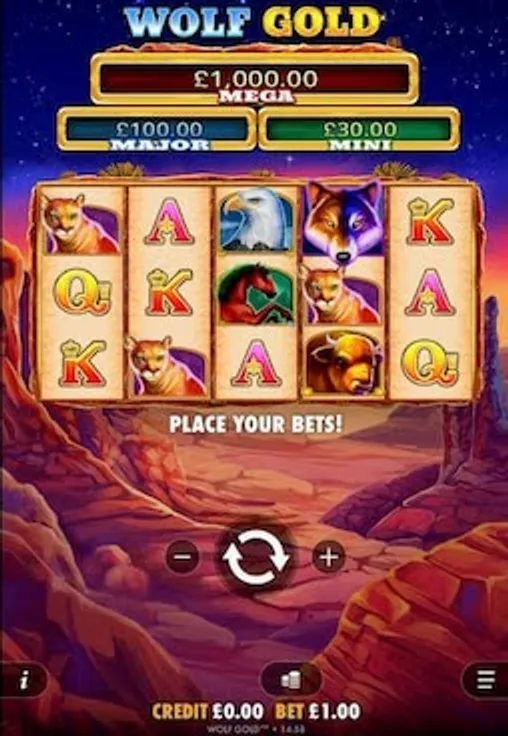 Screenshot image of Wolf gold slot on mobile