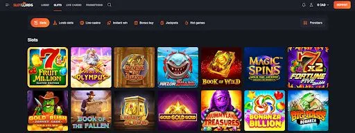 Spin the reels with SlotLords Casino