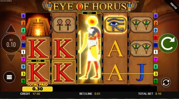 Eye of horus demo free spins feature