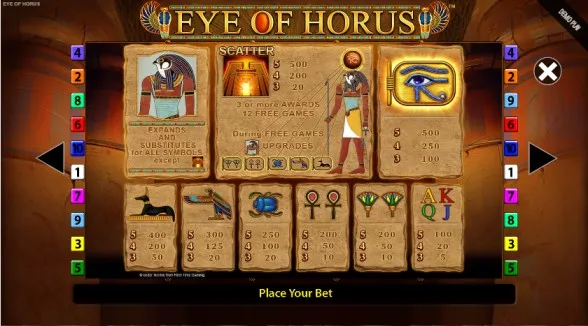 Eye of horus demo gameplay