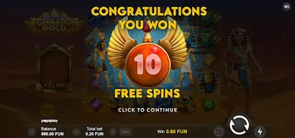 Echnaton Gold gameplay free spins