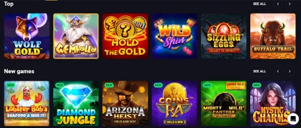 Casino games you can play at RollXO Casino