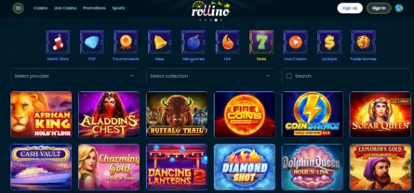 The slots at Rollino Casino
