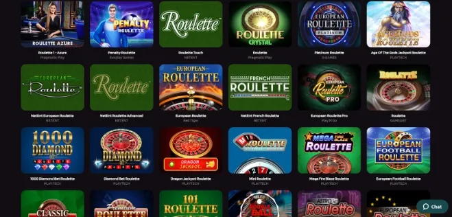 ProntoBet Casino's elusive table games selection