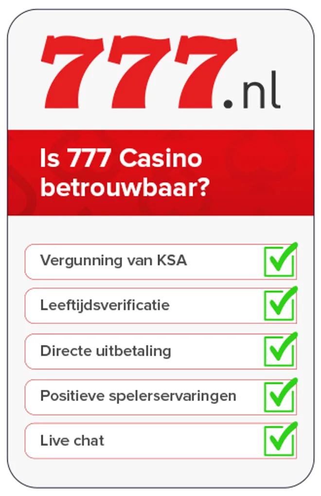 Is Casino 777 betrouwbaar?