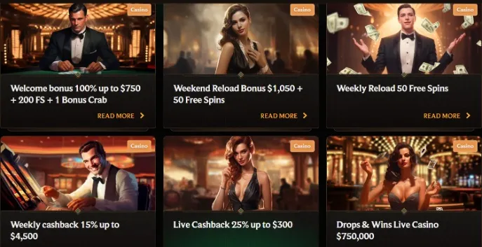 Bonuses we found at CrownPlay Casino