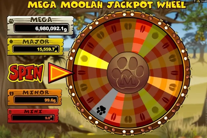 Mega Moolah wilds, bonuses and free spins