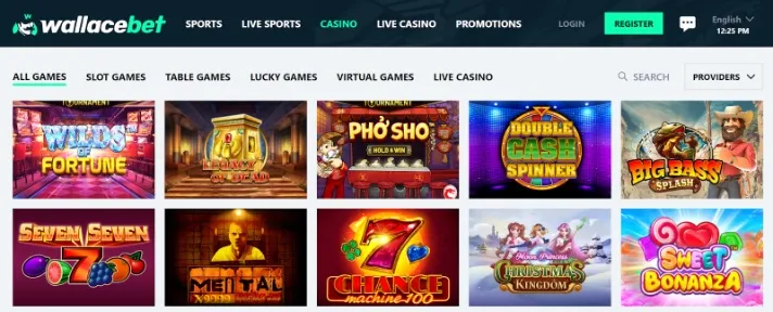 What games are on offer at Wallacebet Casino?