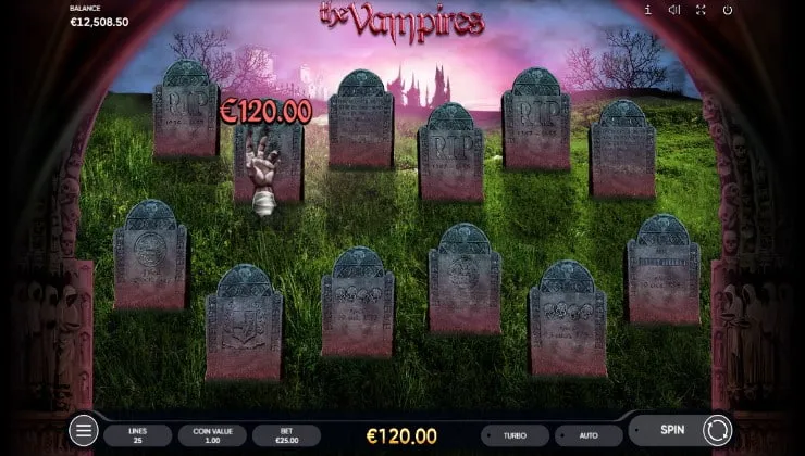 The Necropolis Bonus Game in The Vampires