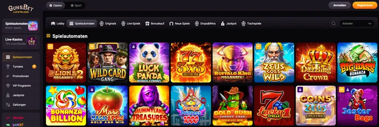 Gunsbet Spiele