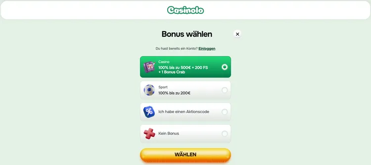 Casinolo Bonus