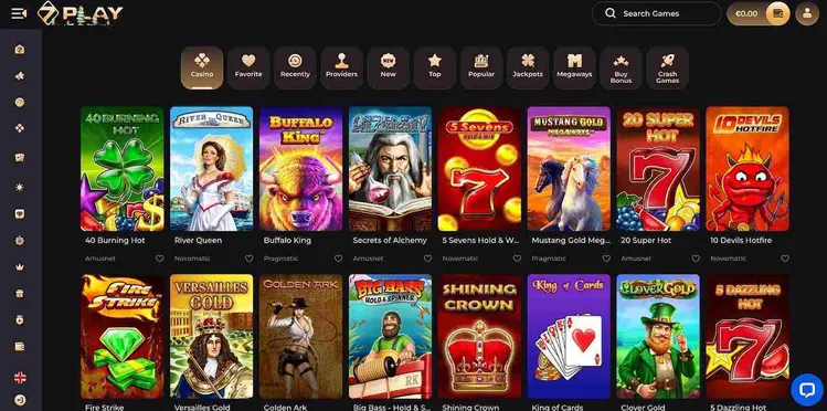 Jeux sur Seven Casino