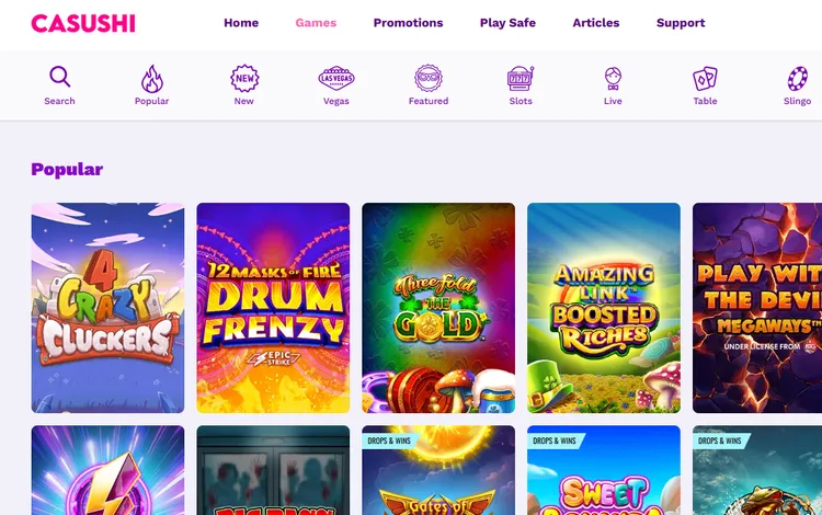 Casushi Casino Games