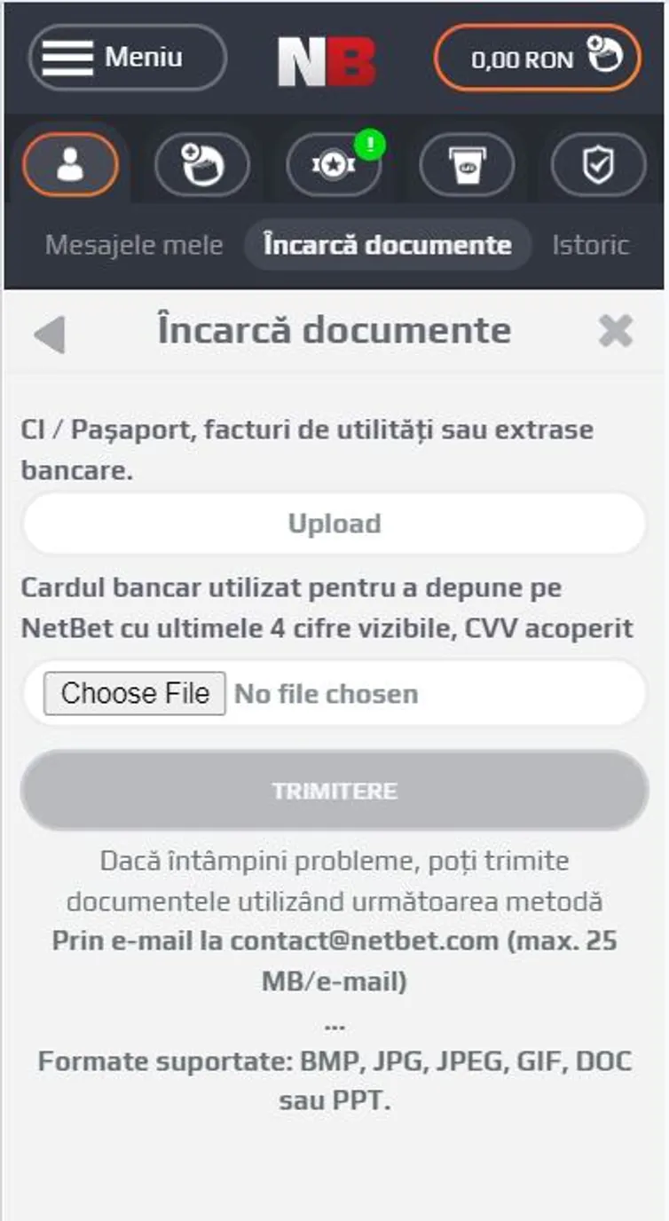 Unde Incarci Documentele Pe Netbet