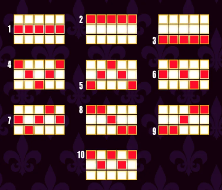 Black Knight payline patterns