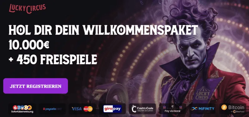 Lucky Circus Casino Willkommensbonus