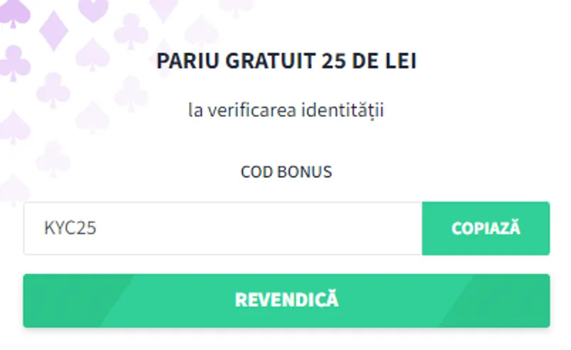 Gets Bet 25 Ron Pariu Gratuit La Verificare