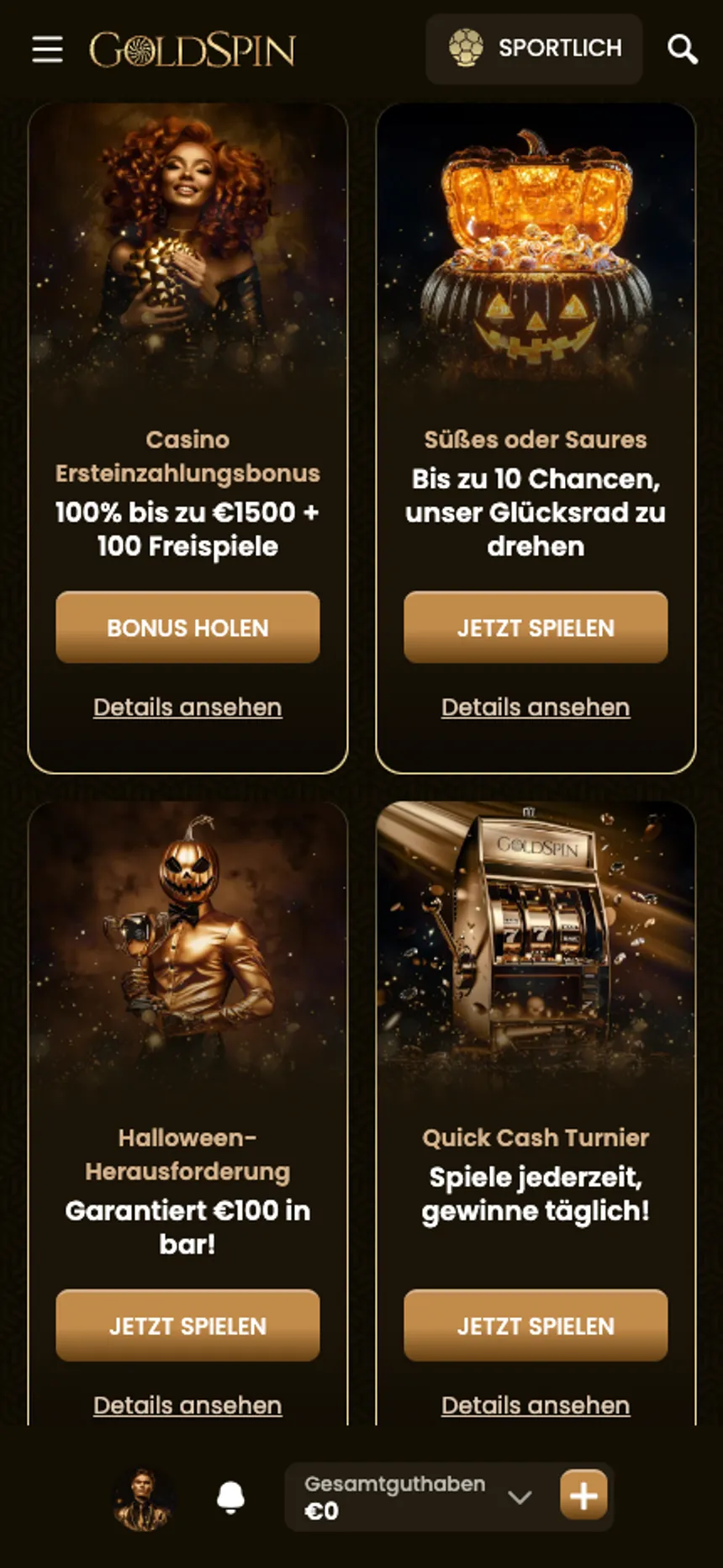 GoldSpin Casino Promotionen