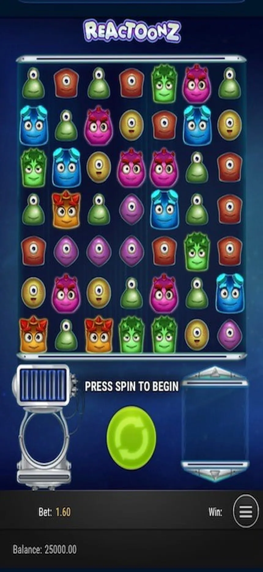 Reactoonz Slot mobile