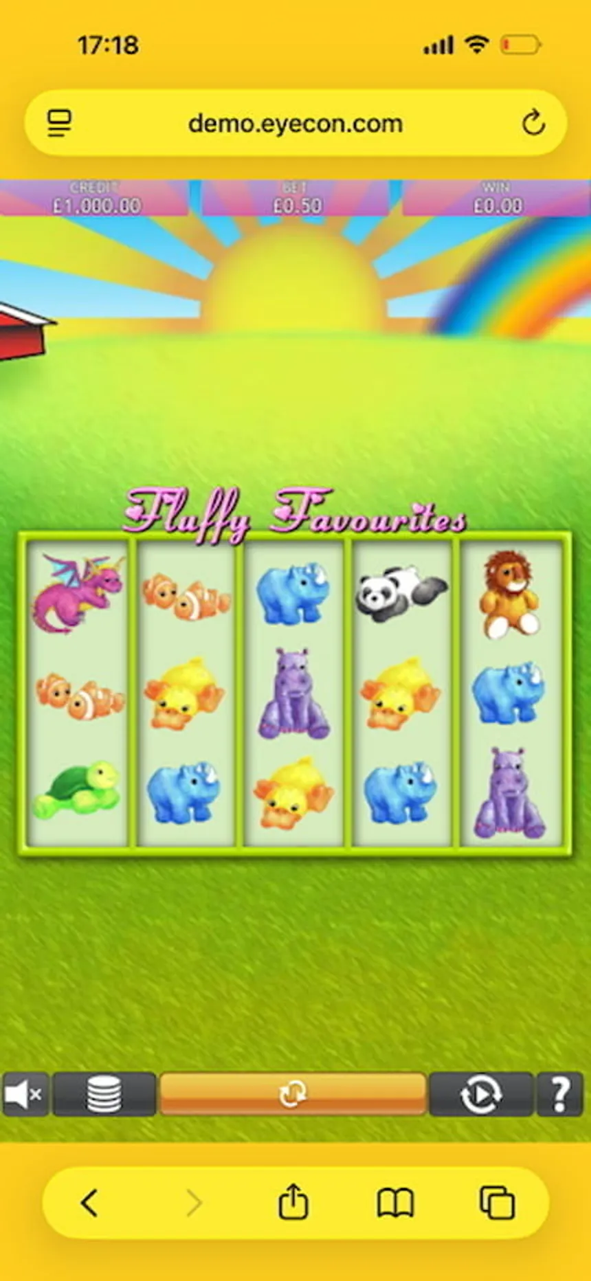 Fluffy Favourites Slot on mobile