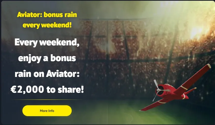 Aviator: Bonus rain every weekend