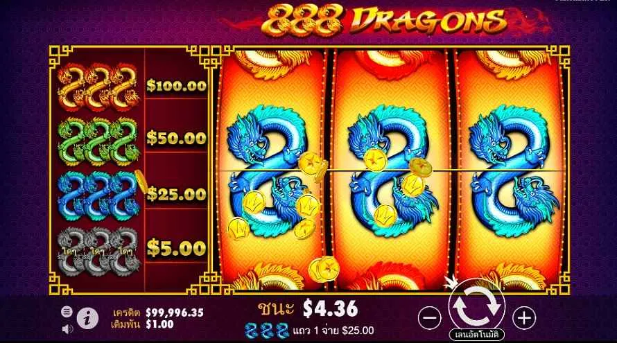 888 dragons รางวัล