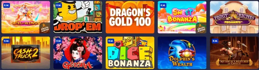 Jeux disponibles au legzo casino