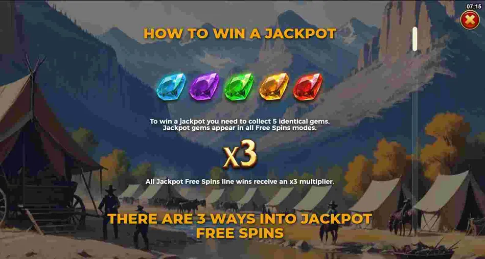 Gold Frontier Jackpots FastPot5 paytable