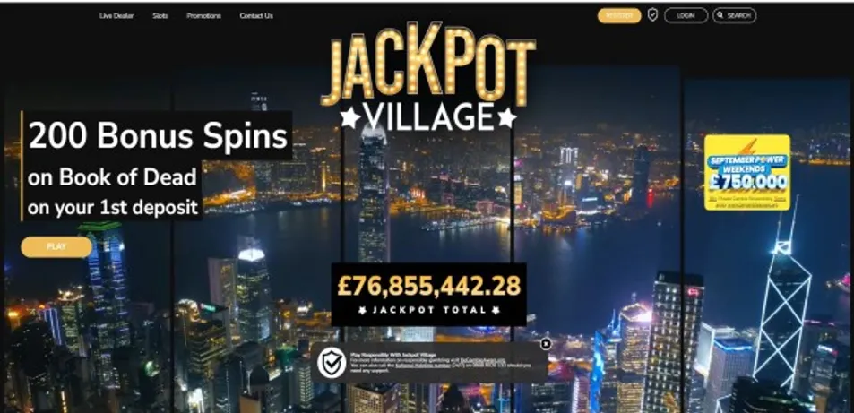 Jackpot Village instant payout UK casino