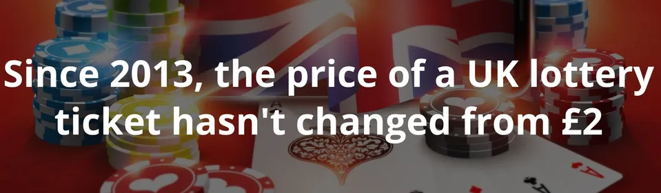 Since 2013, the price of a UK lottery ticket hasn't changed from £2