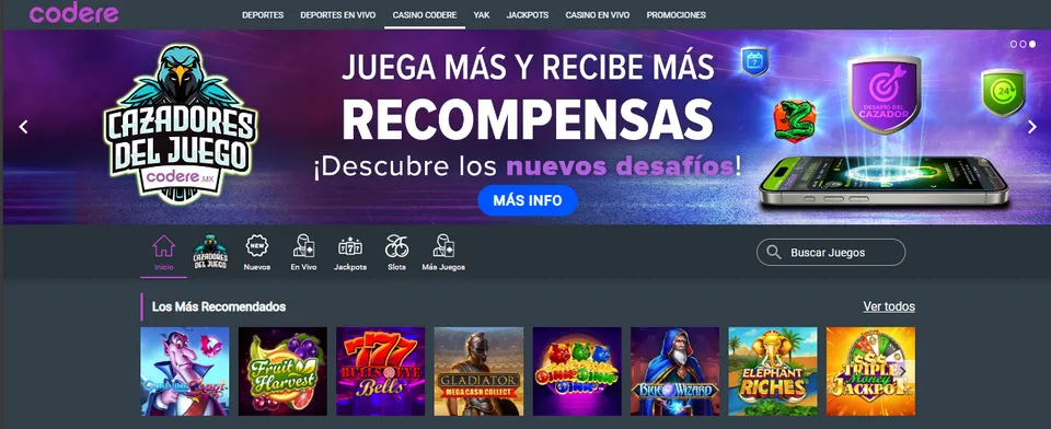 Codere es un casino con juegos en vivo