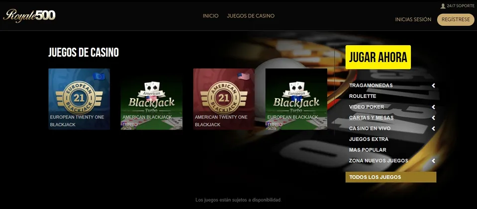 Conoce el catálogo de juegos en directo de 888 casino
