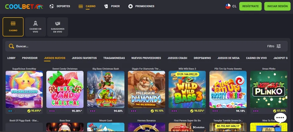 Conoce el catálogo de juegos del casino Coolbet