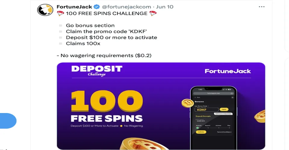 FortuneJack Bonus Codes