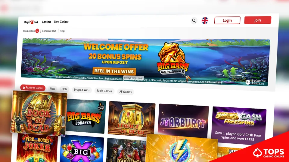 Magic Red Casino - Best for Quick Payout Welcome Bonus UK