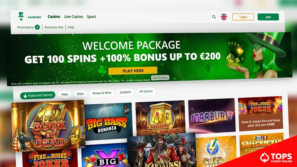 Luckster Casino - Best for Instant Payout Games