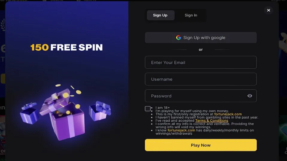 Fortune Jack Free Spin