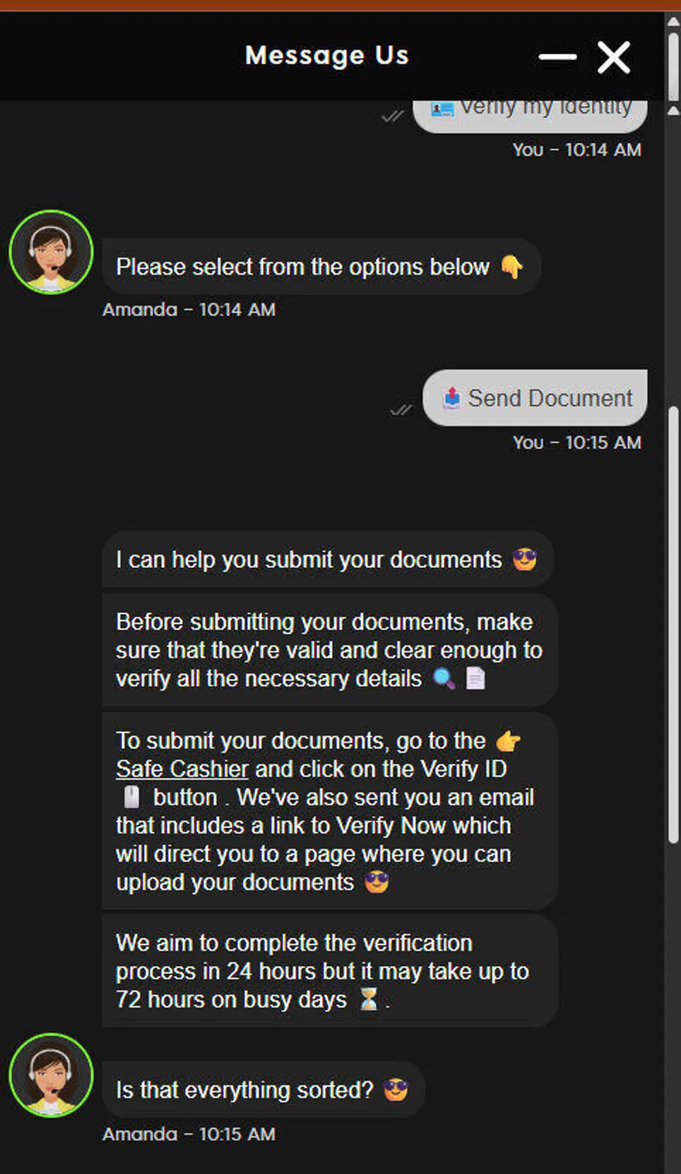 Customer support options for UK players at 888