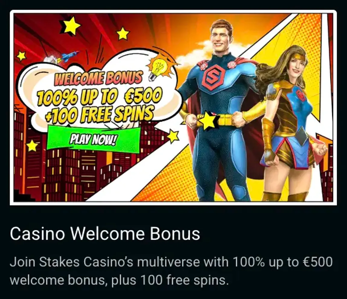 stake casino welcome bonus