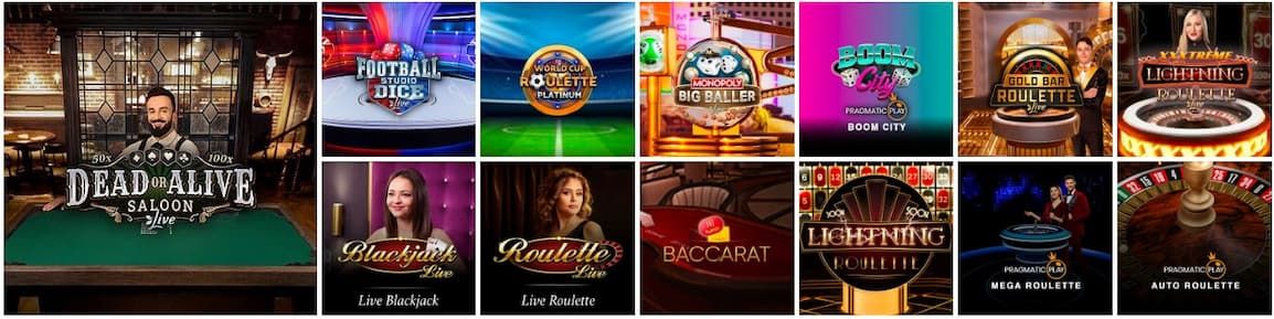 Slotnite casino livekasino Valikoima erilaisia livekasinon pelejä