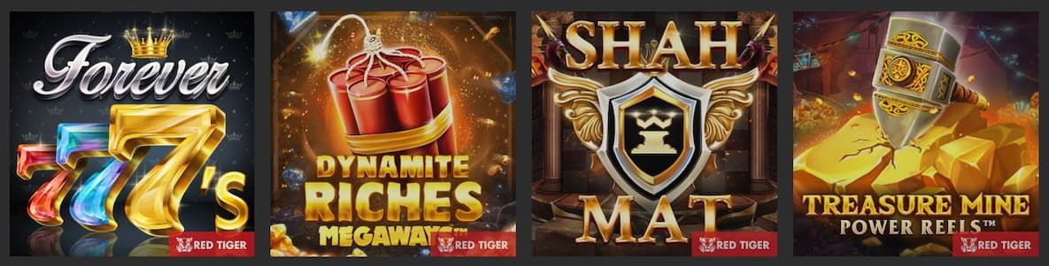 Red Tiger Gaming pelejä Red Tiger Gaming pelejä kokeiluun