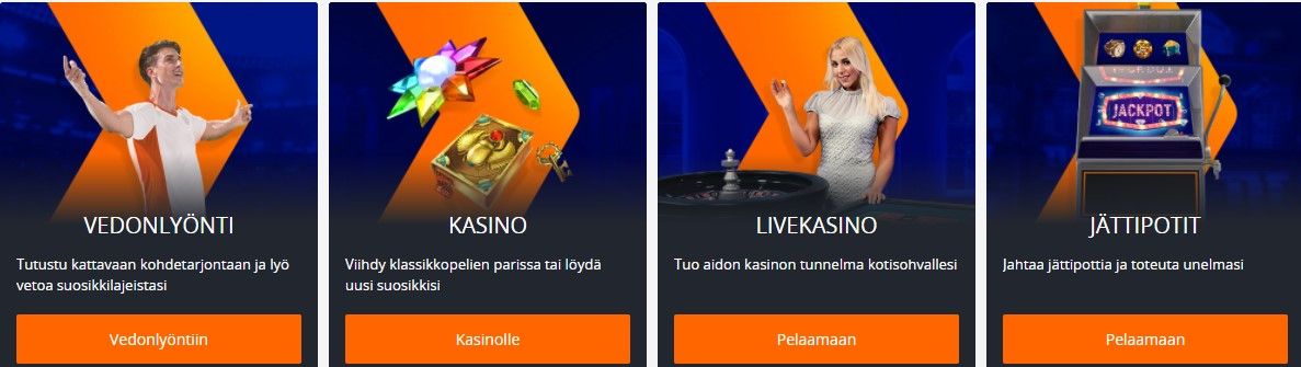 Betsson pelivalikoima Betsson pelien valikoima