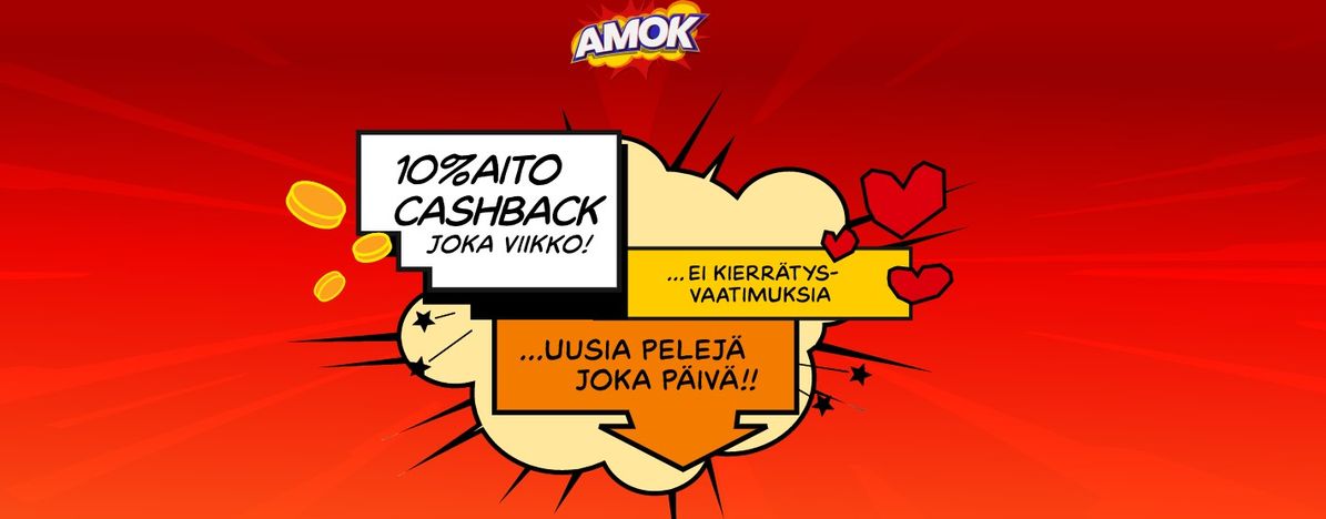 Amok Casino tarjoukset Amok Casino cashback tarjous