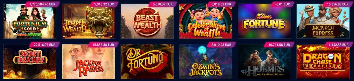 MrBit Kasino jackpot-pelit