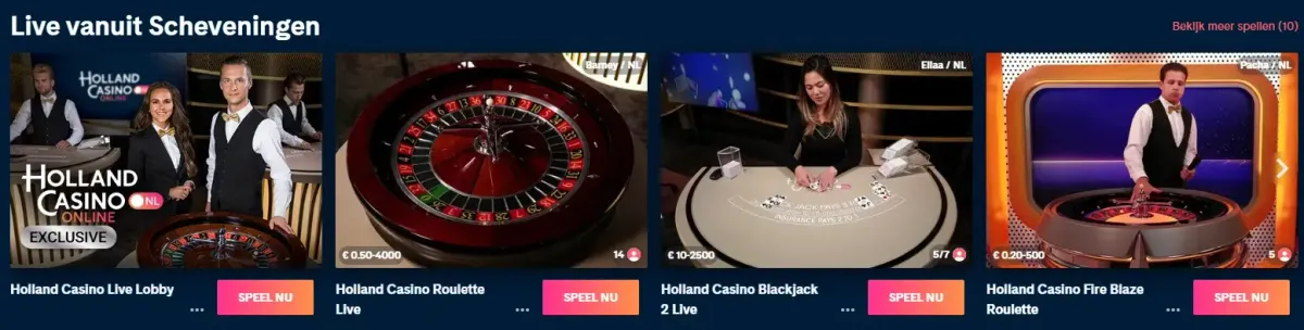 Holland casino live casino