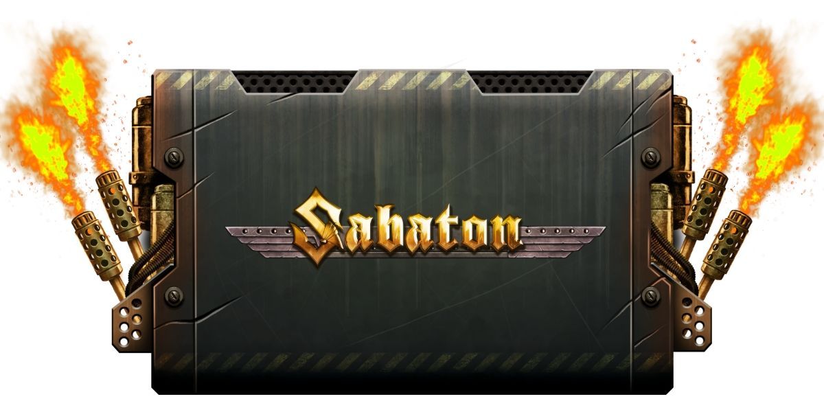 sabaton logga på spelets backgrund