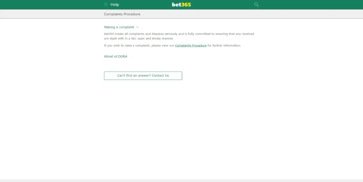 What to do in case of problems with bet365