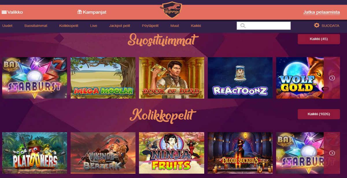 Bajungo uusi kasino ilman rekisteröitymistä